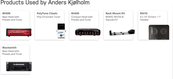 Anders Kjølholm using TC Electronic RH450