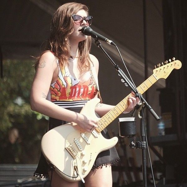 Bethany Cosentino using Fender Stratocaster Electric Guitar
