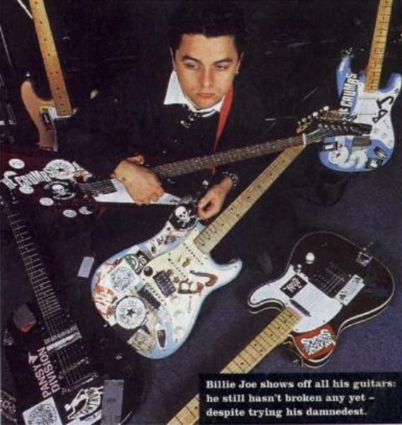 Billie Joe Armstrong using Gibson Explorer Electric Guitar