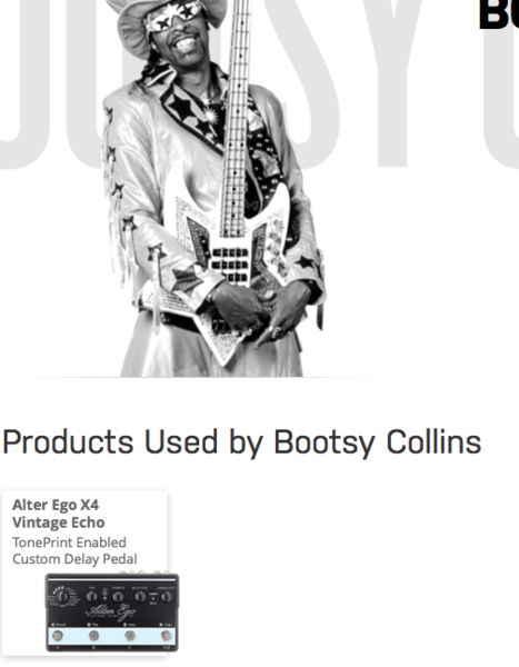 Bootsy Collins using TC Electronic Alter Ego X4 Vintage Echo
