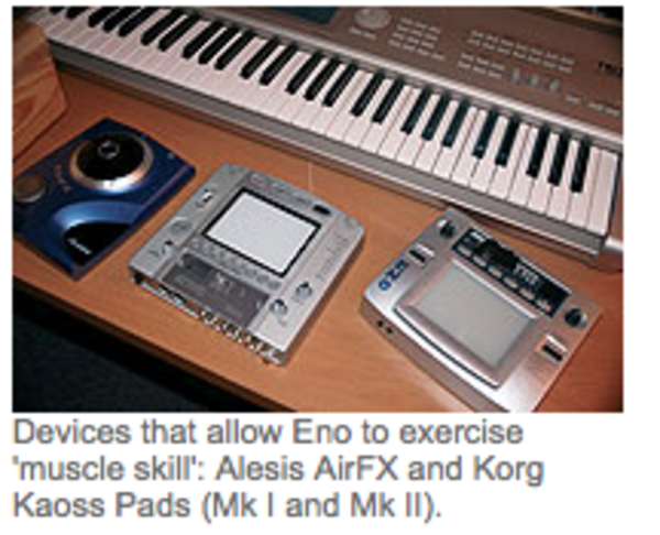 Brian Eno using Korg Kaoss Pad