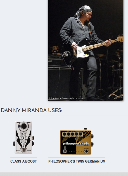 Danny Miranda using Pigtronix Philosopher's Twin Germanium