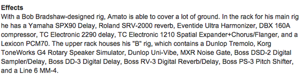 Dave Amato using MXR M135 Smart Gate Noise Gate