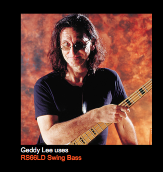 Geddy Lee using Rotosound RS66LD Swing Bass Strings