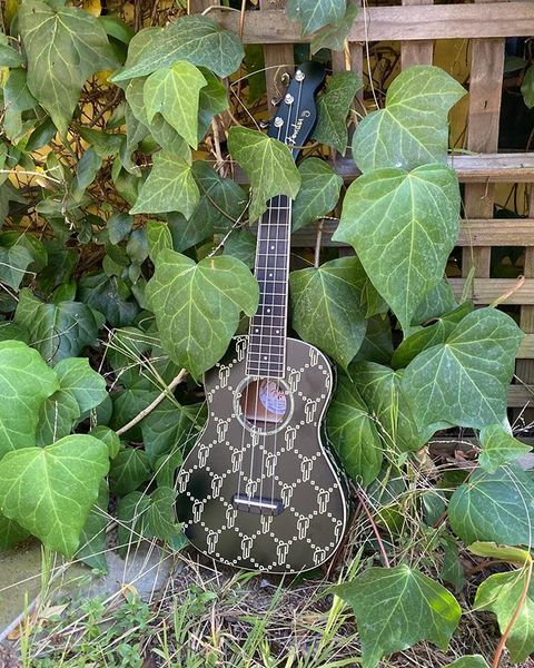 Gerard Way using Fender Billie Eilish Uke