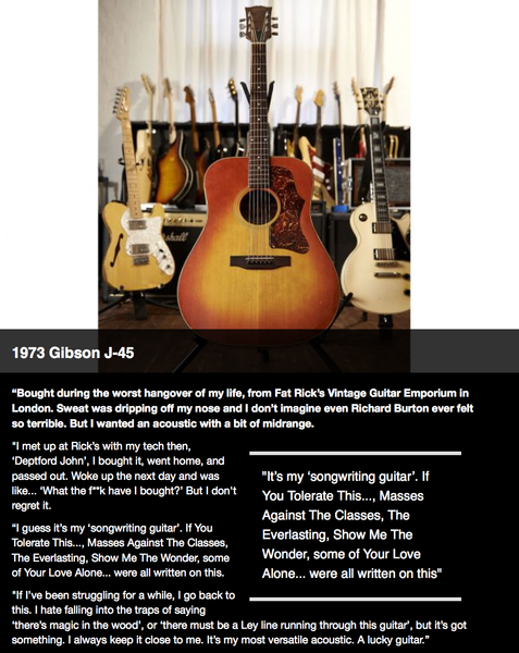 James Dean Bradfield using Gibson J-45