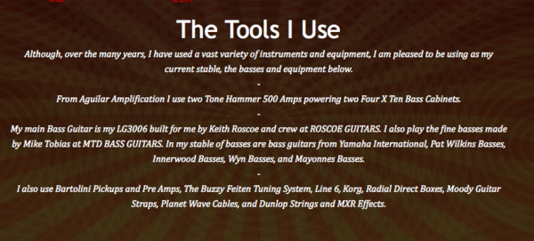 Jimmy Haslip using Roscoe LG3006