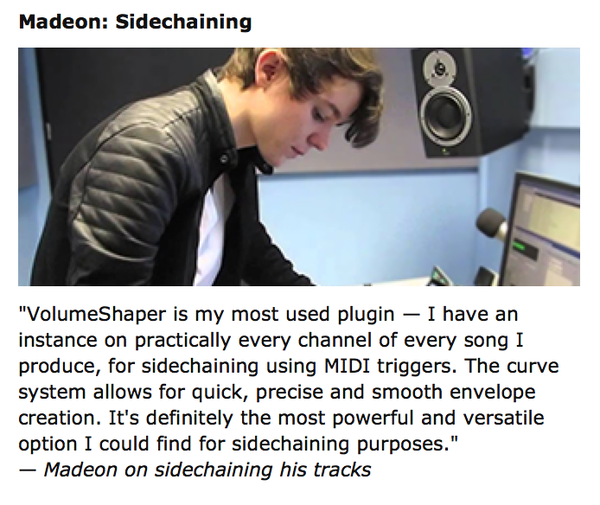 Madeon using Cableguys VolumeShaper 4