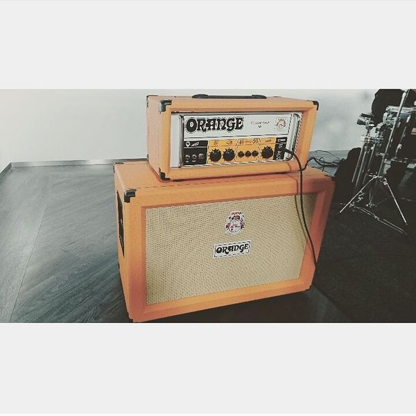 Mary Spender using Orange Custom Shop 50