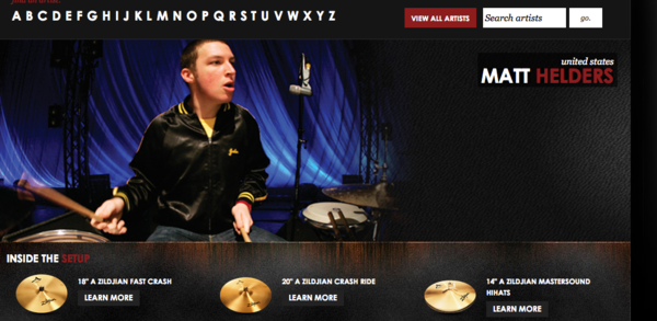 Matt Helders using "Zildjian 20" A Crash Ride"