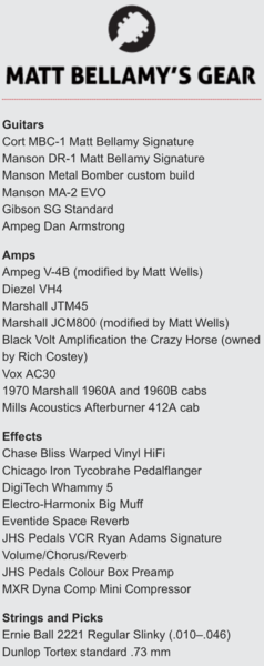 Matthew Bellamy using Chase Bliss Audio Warped Vinyl HiFi