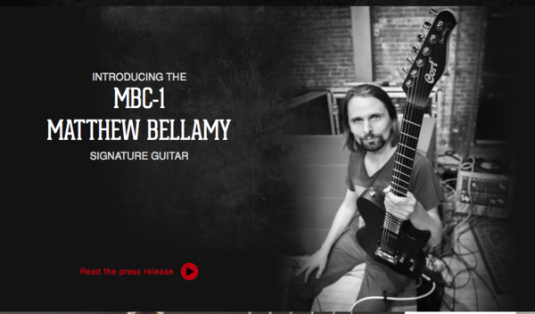 Matthew Bellamy using Cort MBC-1 Matthew Bellamy Signature Model