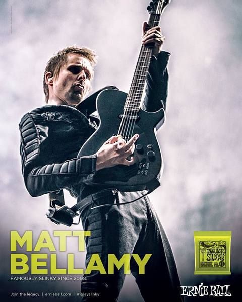 Matthew Bellamy using Ernie Ball 2221 Regular Slinky 10-46