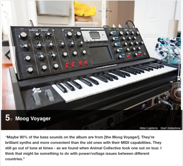Panda Bear using Moog Minimoog Voyager Electric Blue Edition
