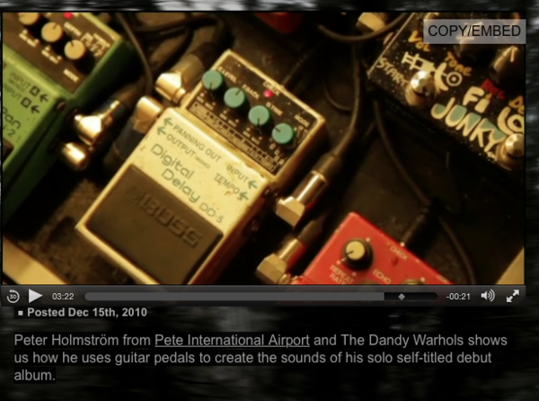 Peter Holmström using Boss DD-5 Digital Delay