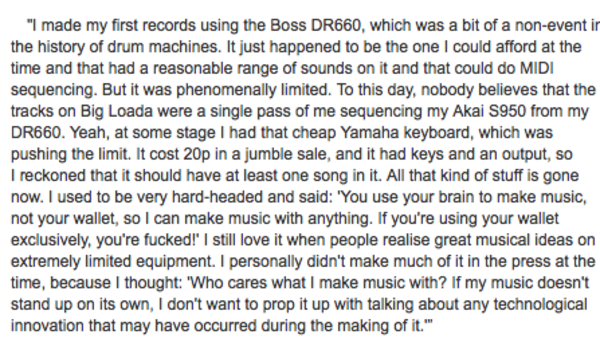 Squarepusher using Boss Dr. Rhythm DR-660