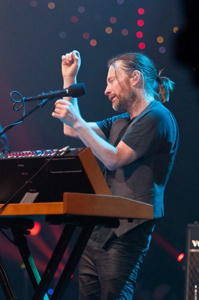 Thom Yorke using Moog Minimoog Voyager Performer Edition