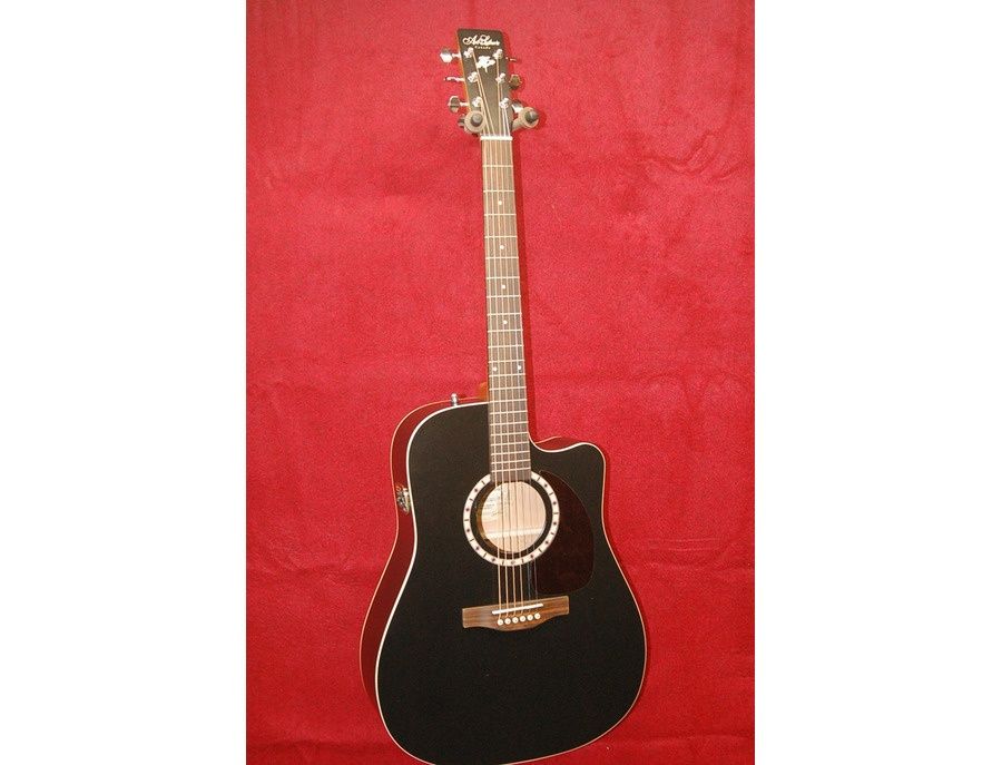 Art & Lutherie Wild Cherry CW Acoustic Electric Guitar Flat Black Picture