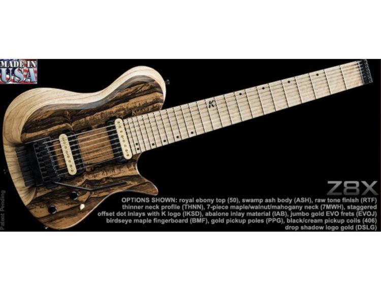 Kiesel ZM8 Zeus 8弦 Headlessギター Kiesel ZM8 Zeus 8弦 Headlessギター 楽器・機材
