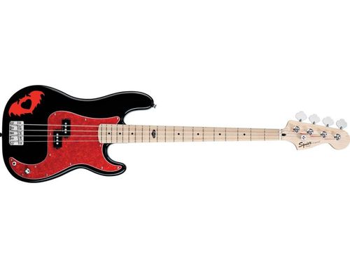 希少！Squier Pete Wentzモデル 赤黒プレベ Squier Pete Wentz Precision Bass - Black - 2nd Hand